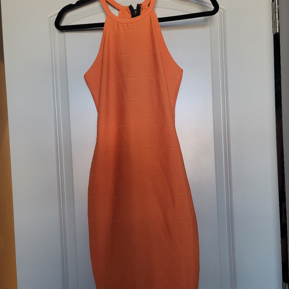 Orange bodycon dress- never worn